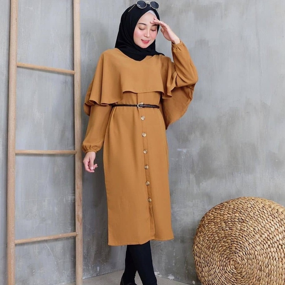 OUTFIT MUSLIM L Laras Cape l Atasan Wanita