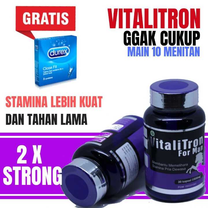 Obat Herbal Oryginal VITALITRON Penambah Stamina Pria BONUS DUREX 4