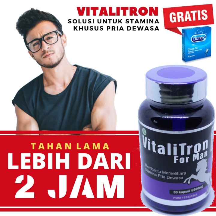 Obat Herbal Oryginal VITALITRON Penambah Stamina Pria BONUS DUREX 5