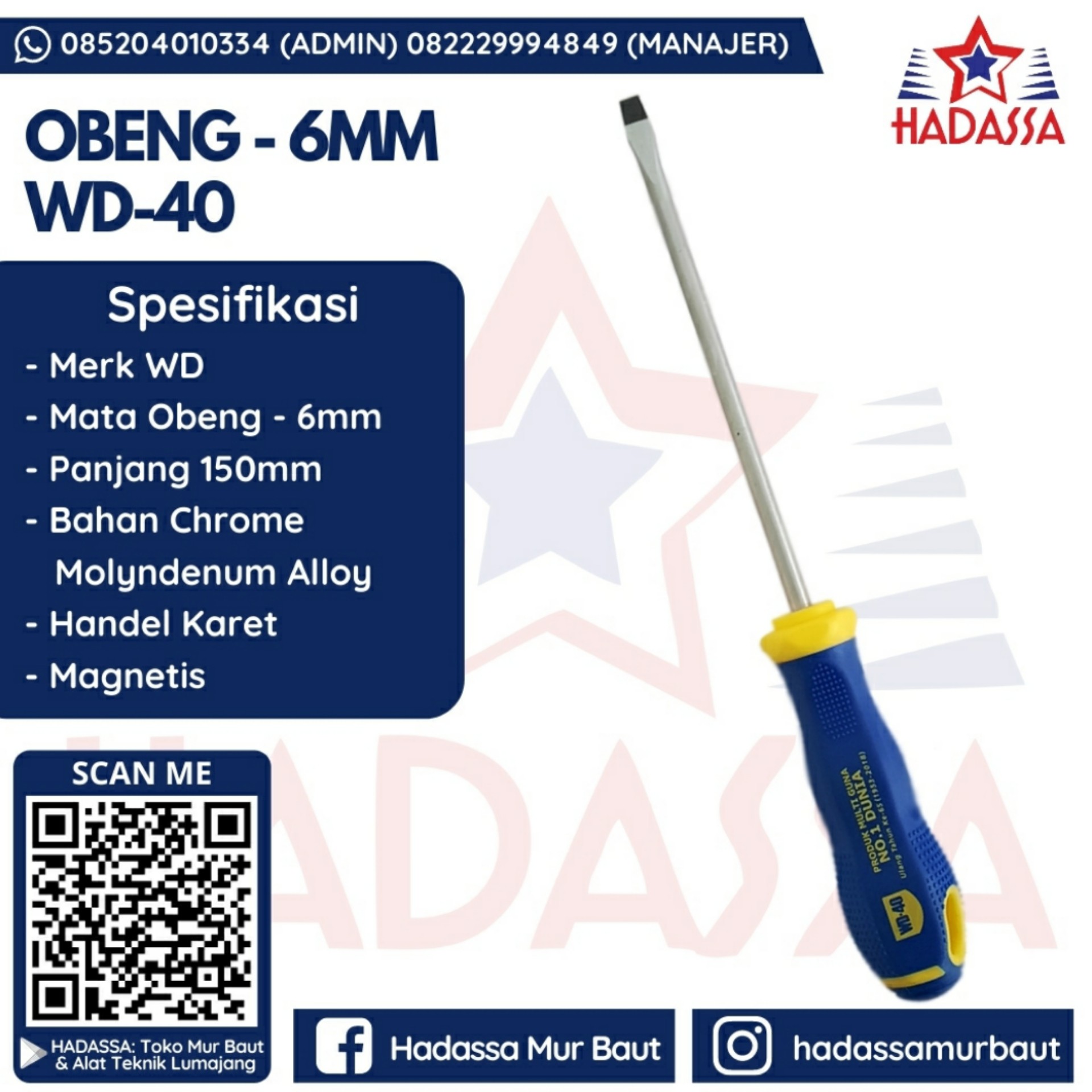 Obeng - 6mm WD-40