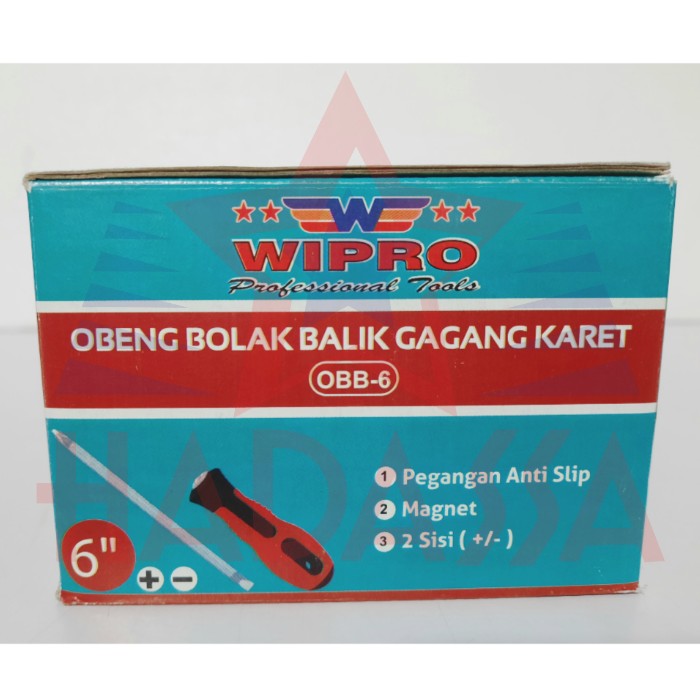 Obeng Bolak Balik Merah 6 Inci Wipro OBB-6 5