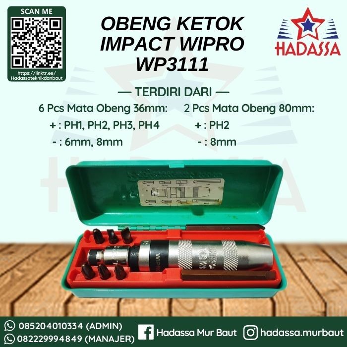 Obeng Ketok Impact Wipro WP3108