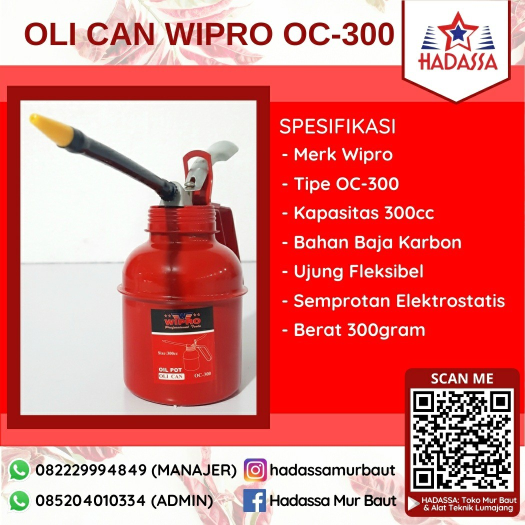 Oli Can Wipro OC-300