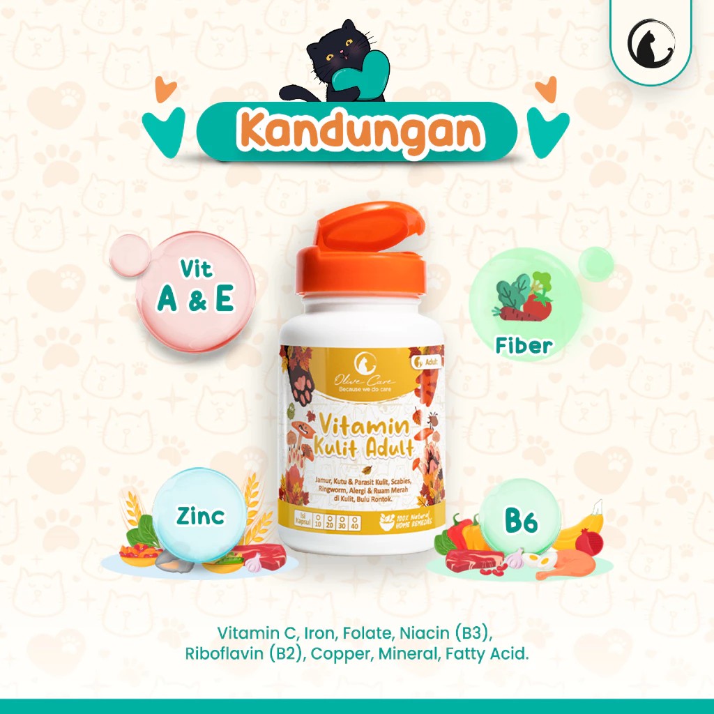 Olive Care Vitamin Kulit Kucing Dewasa 3