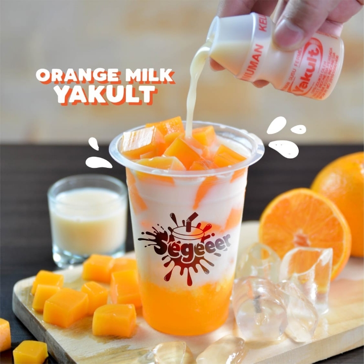 Orange Milk Yakult Ice