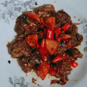 Oseng-Oseng Mercon daging sapi 