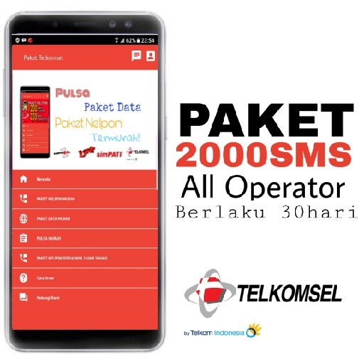 PAKET 2000SMS All OPERATOR 30Hari