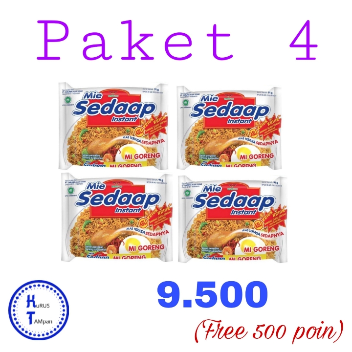 PAKET 4 MIE SEDAAP GORENG