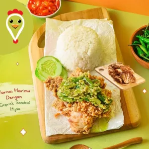 PAKET AYAM GEPREK SAMBAL IJO