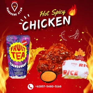 PAKET AYAM LAVA ES TEH JUMBO UK 22oz