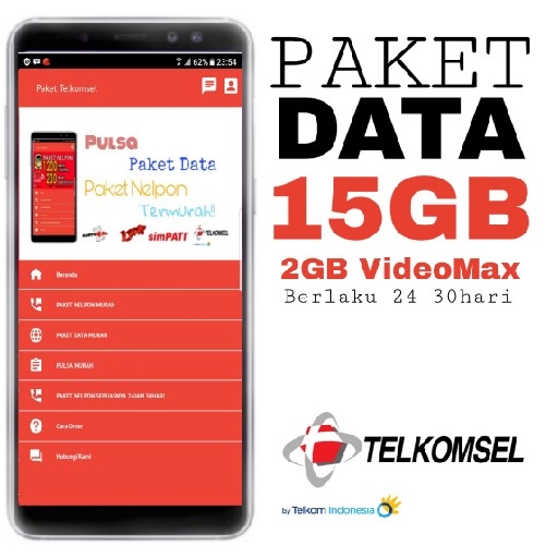 PAKET DATA 15GB KARTU AS