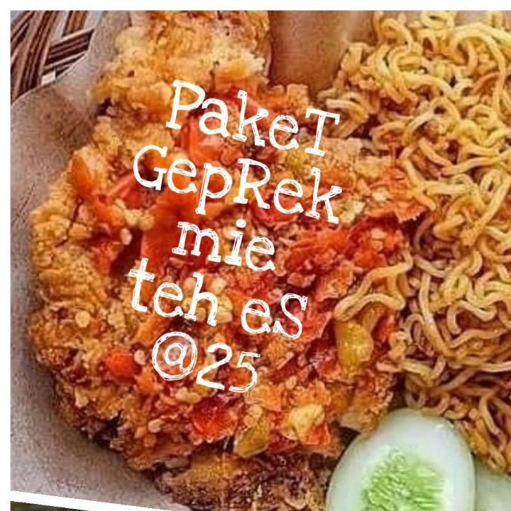 PAKET GEPREK MIE TEH ES