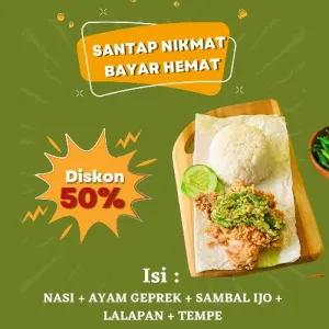 PAKET HEMAT AYAM GEPREK IJO