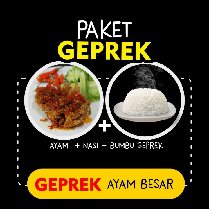 PAKET NASI AYAM GEPREK