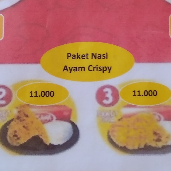 PAKET NASI DAN AYAM CRISPY Free ES TEH