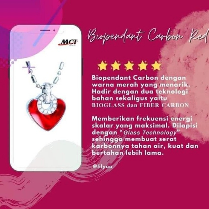 PENDANT MCI HEART RED