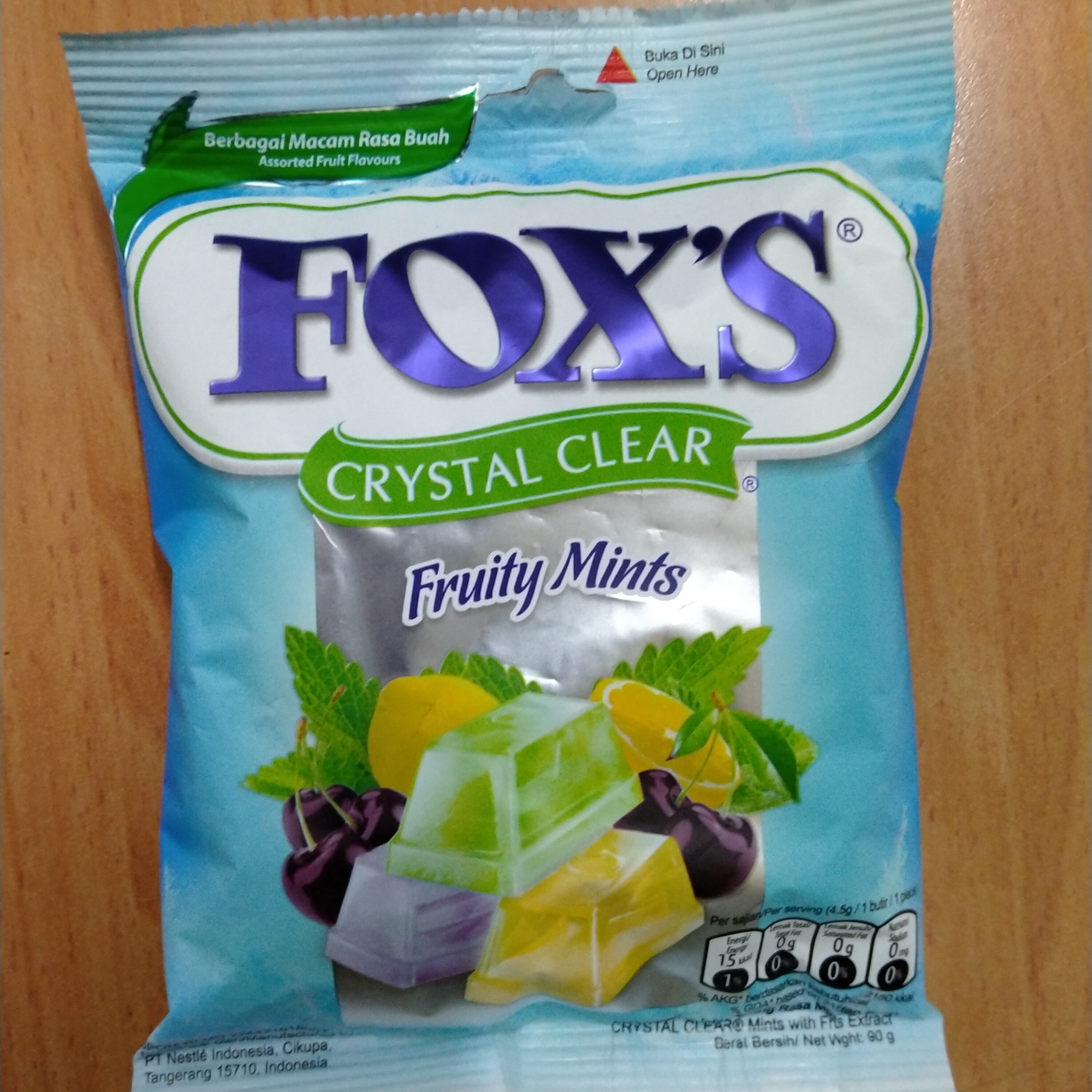 PERMEN FOX CRYSTAL CLEAR 90 G