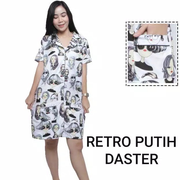 PIYAMA DASTER RETRO VINTAGE  PIYAMA MOTIF RETRO FIT L 1R