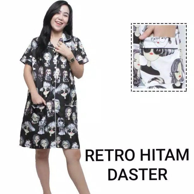 PIYAMA DASTER RETRO VINTAGE  PIYAMA MOTIF RETRO FIT L 1R 2