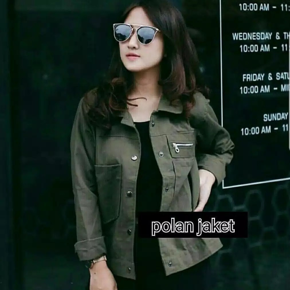 POCKET ZIPPY POLAN JAKET PARKA TERMURAH