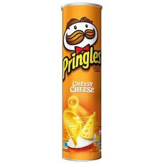 PRINGLES SNACK CHEESY CHEESE POTATO CRISP TUBE 110 GR