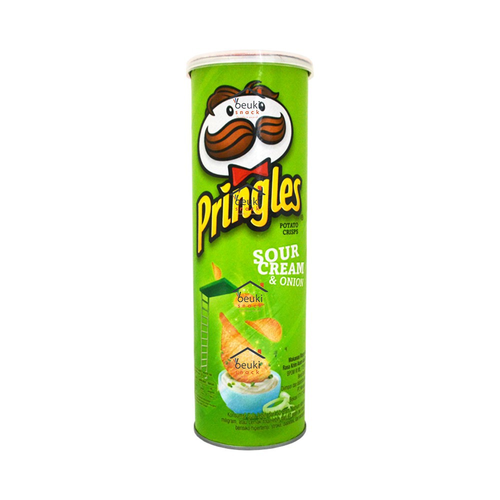 PRINGLES SNACK SOUR CRM IN ONION POTATO CRISP TUBE 110 GR