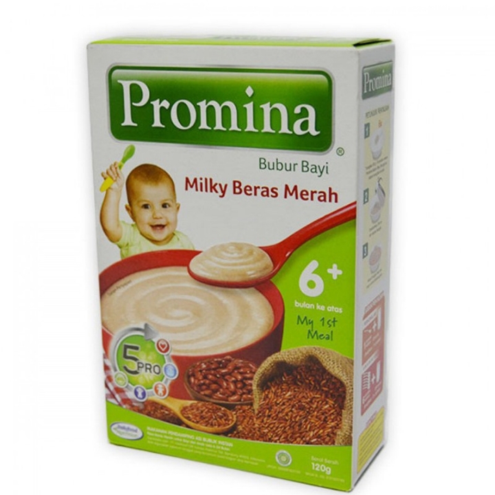 PROMINA Bubur Bayi 6 Milky Beras Merah 120 g - Sereal