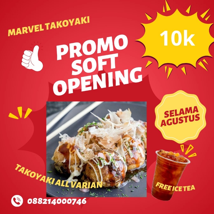 PROMO TAKOYAKI FREE ICE TEA