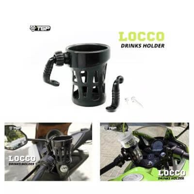 PROMO TGP Tempat Botol Air Minum LOCCO - Hitam - Aksesoris Motor - Var