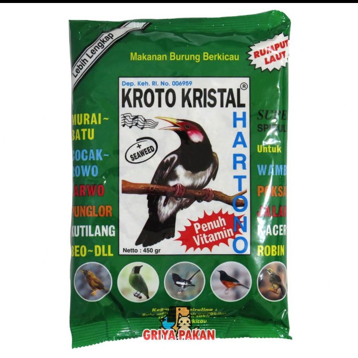 Pakan Burung KROTO KRISTAL Hijau