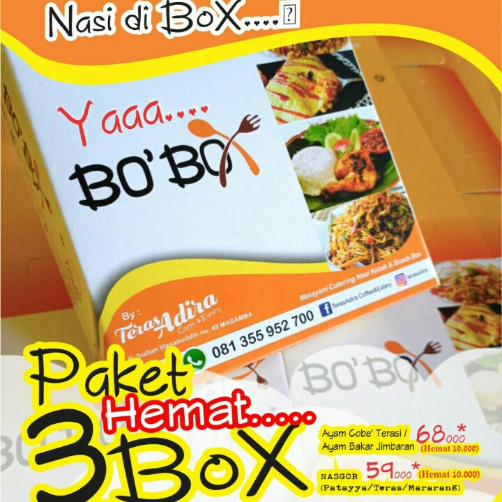 Paket 3 Box Ayam Goreng Cobek Terasi