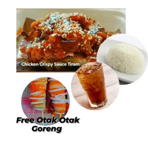 Paket Ayam Crispy Saos Tiram es teh FREE OTAK OTAK Goreng 