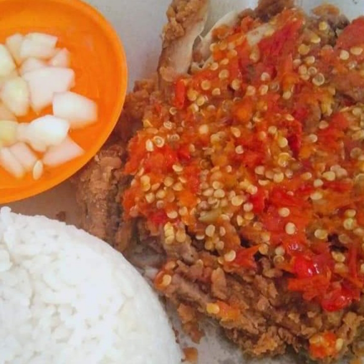 Paket Ayam Geprek 1 Sayap Atau Paha Bawah Level 1-5