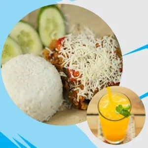 Paket Ayam Geprek Keju Es Jeruk 