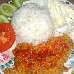 Paket Ayam Geprek Nasi