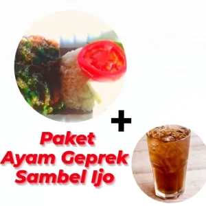 Paket Ayam Geprek Sambel Ijo Es Teh 