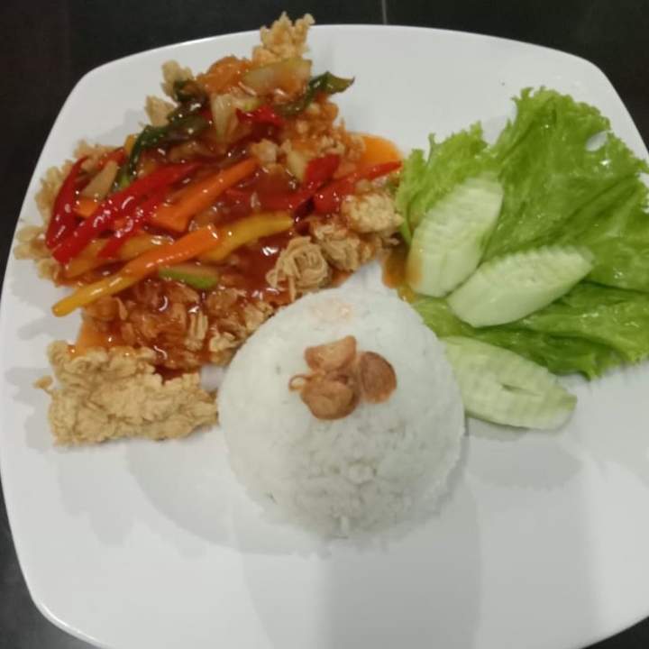 Paket Ayam Geprek Saus Padang