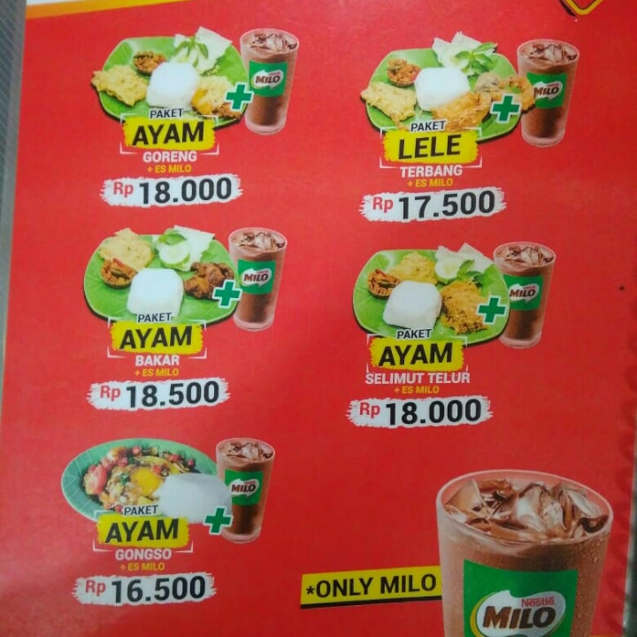 Paket Ayam Goreng Dan Es Milo