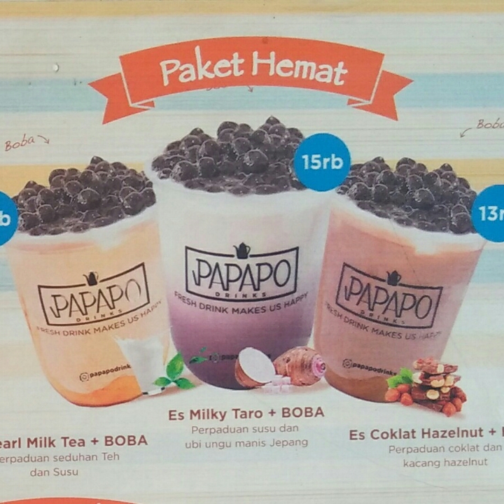 Paket Es Milky Taro Plus BOBA