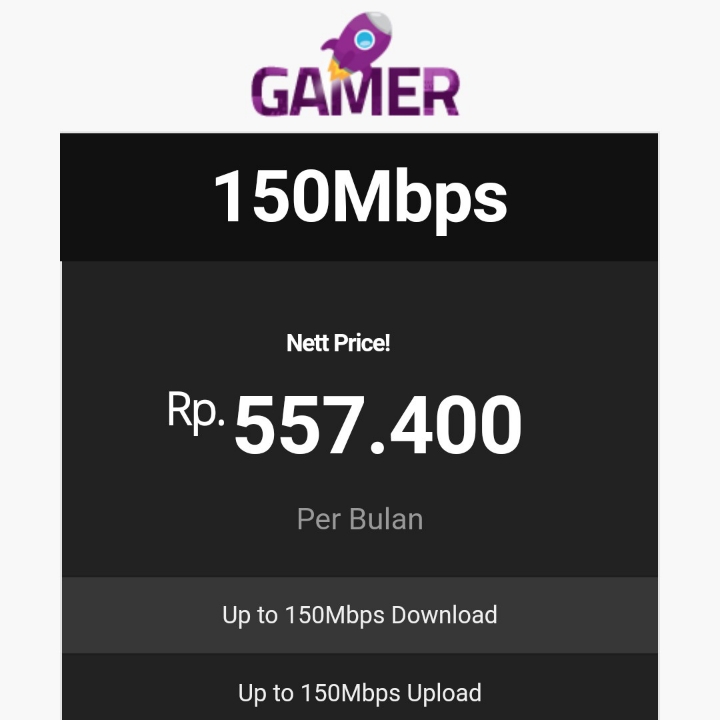 Gamer 150Mbps Internet Only