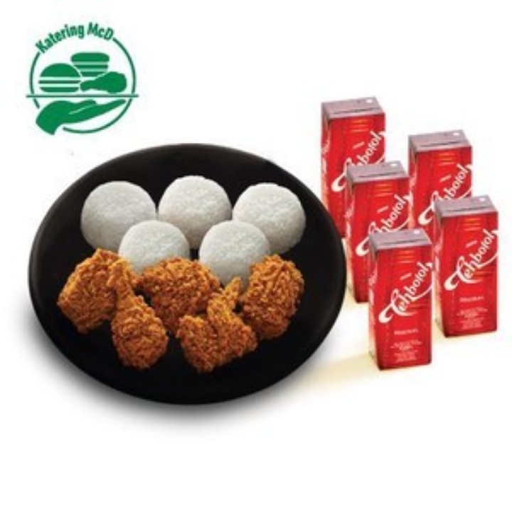 Paket Hantaran 5 Pcs Chicken Crispy 5 Med Rice 5 TBK 250 ml