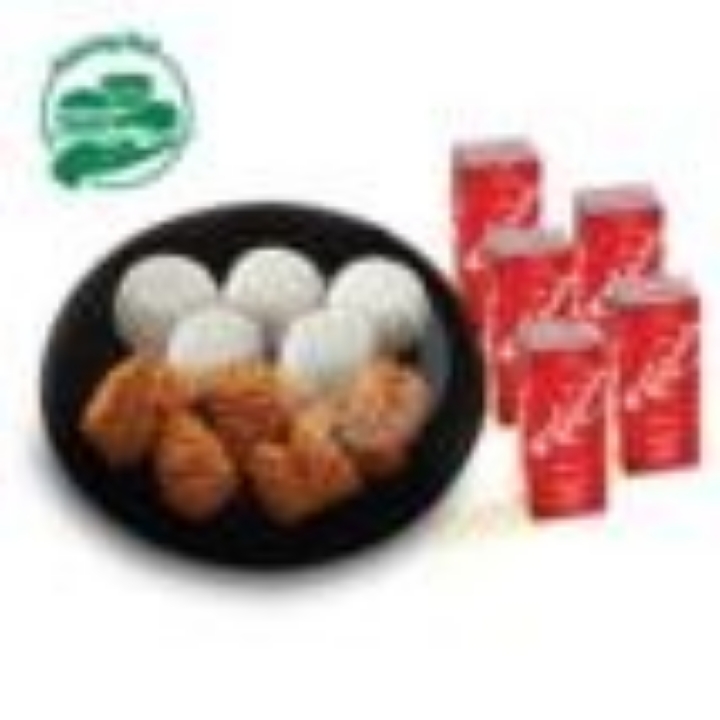 Paket Hantaran 5 Pcs Chicken Crispy 5 Med Rice 5 TBK 250 ml