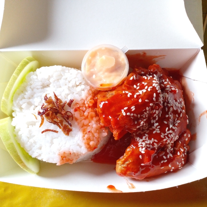 Paket Hemat Fire Chicken Saos Keju