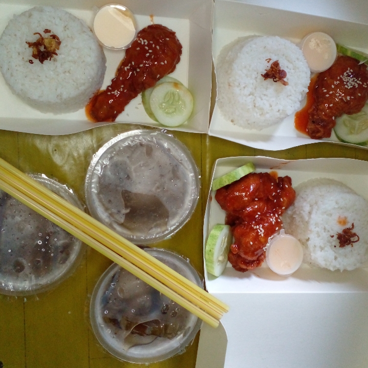 Paket Hemat Fire Chicken Saos Keju 2