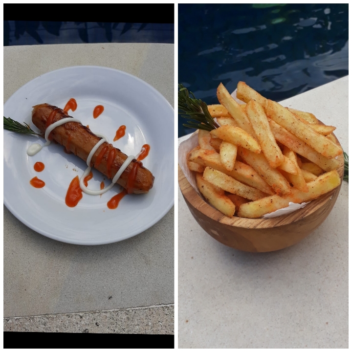 Paket Hemat Sosis Bakar dan French Fries