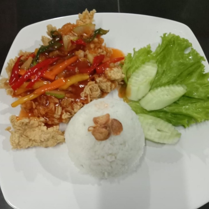 Paket Ikan Geprek Saus Padang