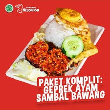 Paket Komplit Geprek Ayam Sambal Bawang