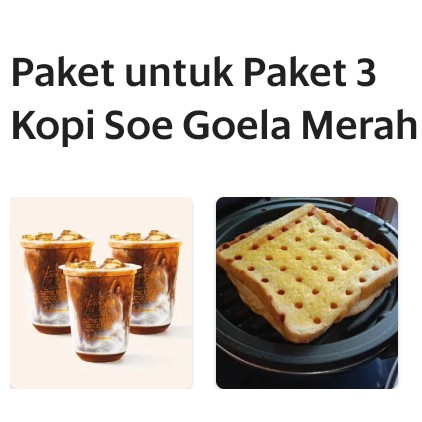 Paket Kopi Plus Roti Panggang Original