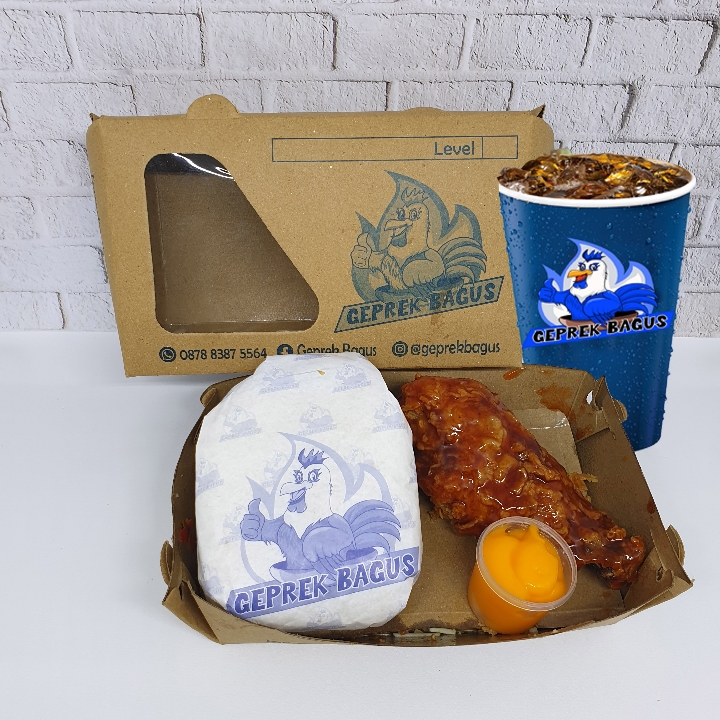 Paket Nasi Ayam Api Saus Keju