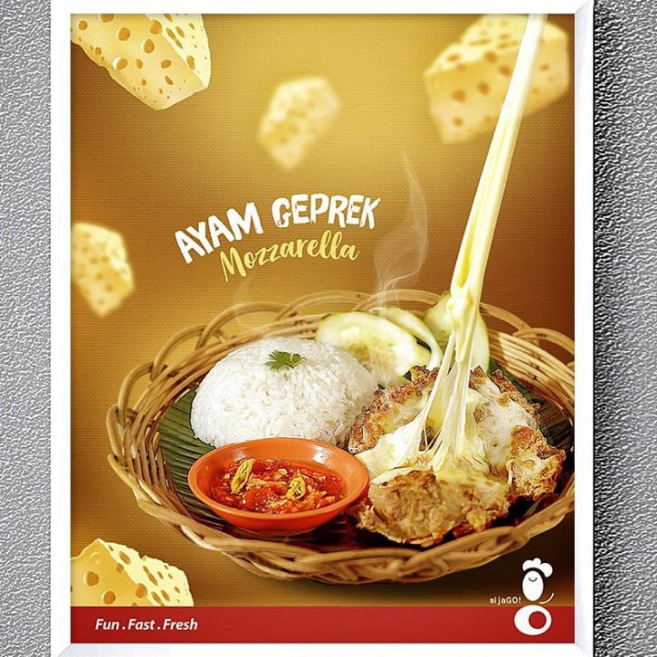 Paket Nasi Ayam Geprek Mozzarella